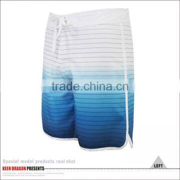 QUCIK DRY BLUE SHORTS FASHIONABLE MENS SWIM TRUNKS WITH BACK ZIP POCKET photo-4