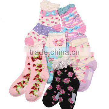 Custom New Cartoon Design Eco Friendly Bamboo Fiber Cotton Cute Sex Young Girl Tube Socks