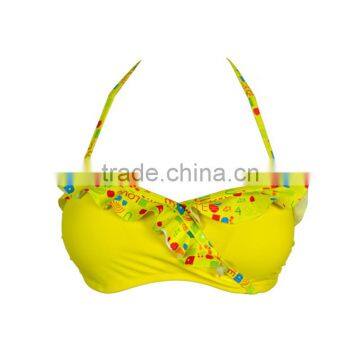 Custom Bikini Skirt Set With Print Ruffle Lady Bikini OEM Custom Sexy Bikini Girls photo-2