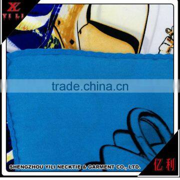 China Supplies Cheap Spring Blue Scarf Silk Woman photo-3