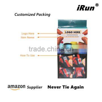 No-Slip No Need Tie Runners Work Shoes Blue Flat Elastic Shoelaces - Lazy Untied Elastic Anchor Shoelaces - Accept Custom photo-6