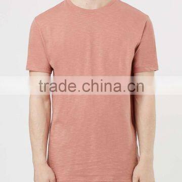 100%Cotton Crew Neck Longline T-shirt Wholesale Blank Mens T-shirt 2016 photo-2