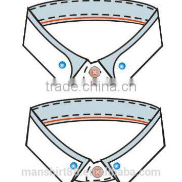 Custom Model Long Sleeve Turn up Collar Bespoke Man Shirt photo-4