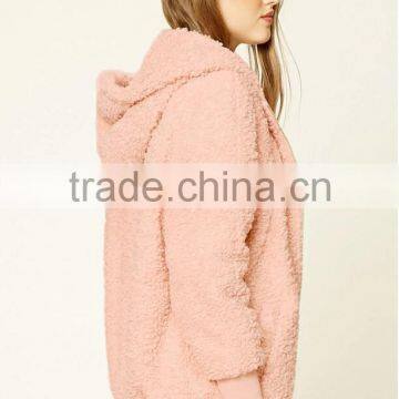 Guangzhou Shandao OEM High Quality Design Winter Women Long Sleeve Pink Shearling Real Mink Fur Coat photo-3