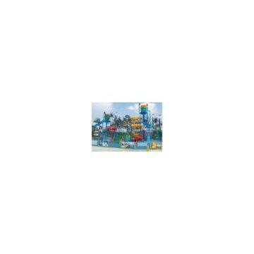 Children Recreation Waterfall Spray Park Equipment , Custom Logo Amusement Park