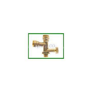 Brass Gas Stove T Connectors , Customized 3/8\