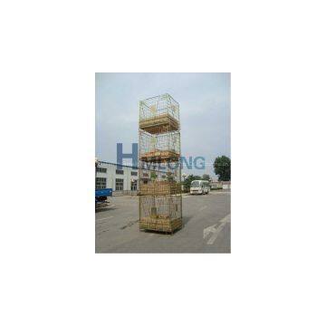 PET perform bottle Industrial stackable welded steel transport wire mesh pallet cage