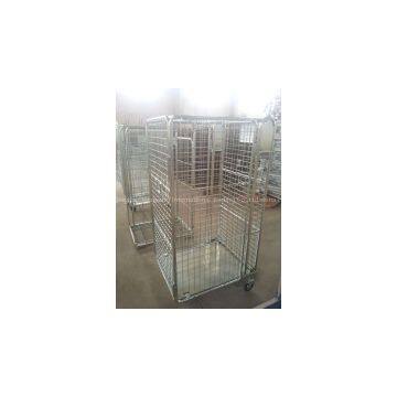 Metal foldable wire mesh container collapsible wire container