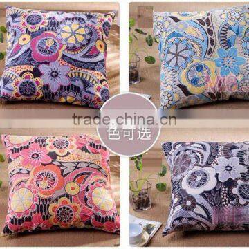 100% cotton printed flower design cushion