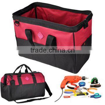 Heavy duty 600D portable open mouth big polyester tool bag