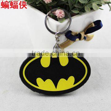 Wholesale america movie batman logo anime soft cartoon pvc keychain