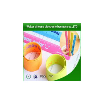 silicone slap wrap wristband silicone ruler slap wristband