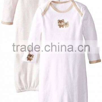 100% Cotton Baby Unisex Newborn Long Sleeve Sleep Gown photo-4