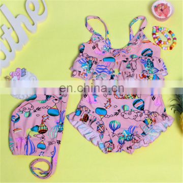 Wholesale little young Girls Swimwear Two Pieces Bikini 2017 Kids New Girls Swimsuit