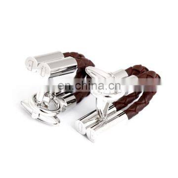 Novelty PU Leather Chain Cuff links Manufacturer