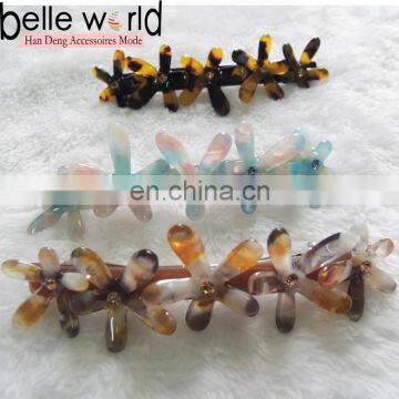 Fashion acetate cute flowers multicolor acette barrette clip