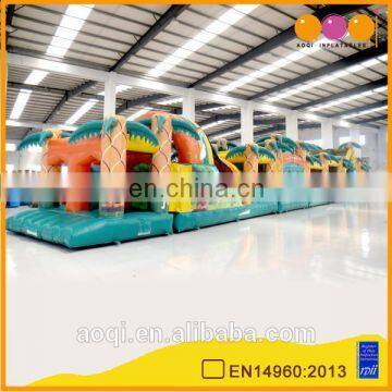 AOQI inflatable outdoor obstacle course for adult and kids