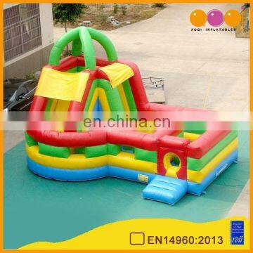 AOQI commercial inflatable combo bouncy mini inflatable combo slide children indoor playground mini slides for sale