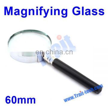 Portable Handheld Stainless Steel 60mm Mini Magnifying Glass Paypal Accept