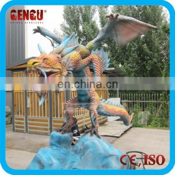 Park Decoration Artificial Animatronic Dragon Model