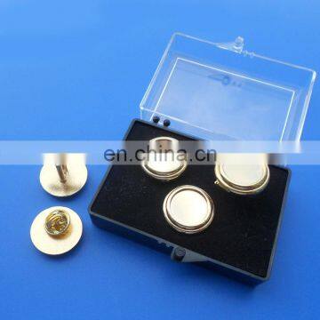 hot selling blank lapel pin and cufflinks with gift box