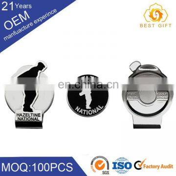 Customized logo golf hat clip adult mini golf clip