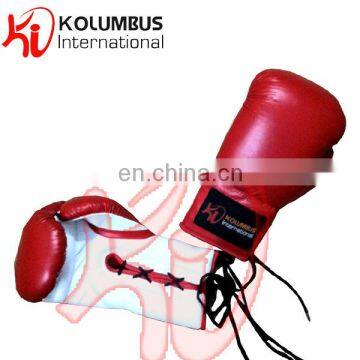 Red leather boxing gloves, hand mold boxing gloves, training boxing gloves, laces boxing gloves, American style boxing gloves