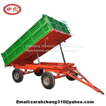 5ton 4wheel farm dump trailer for sale