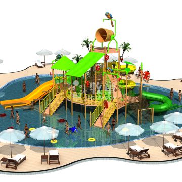 Water Park Equipment Water House for Hotel Kids Pool Resort Aqua Park Design