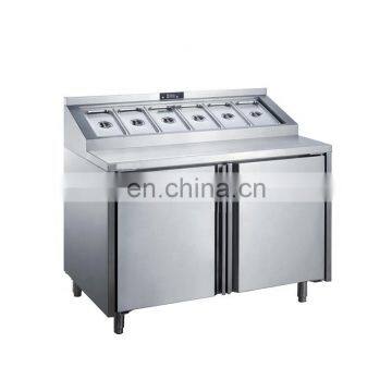 Air Cooling Stainless Steel Desktop Chiller Counter Top Salad Bar