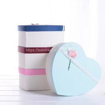 Flat paper flat gift box with lid