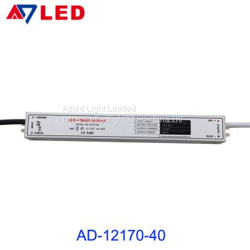 Waterproof led driver constant voltage led transformer 40w 12V 3.3A IP67 led power supply