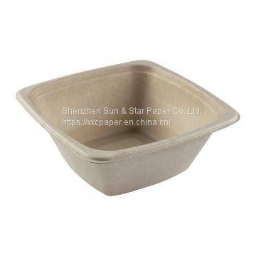 Disposable Square Bowl: 32OZ Compostable Diamond Collection SS-SDPT832B