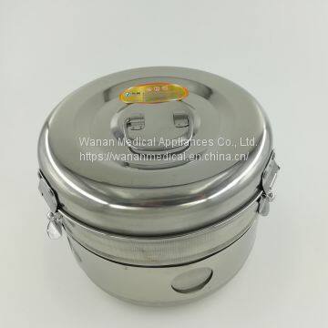 High Quality Factory Wholesale Hospital Medical Sterilization Equipments Surgical Instruments Stainless Steel Sterilization Drum