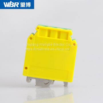 Yellow-green ground terminal USLKG35 Cable connector DIN rail terminal