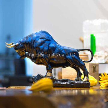 Vintage Bronze Bull Statue for Home, Fight Bull Meaning Aggressive, Fighting Spirit photo-5