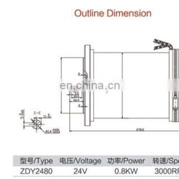 Высокоэффективный 0.8 кВт DC-мотор 24В 3000 об/мин photo-7