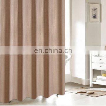 Fashion Design Logo Printed Waterproof Portable Custom Polyester Shower Curtain photo-2