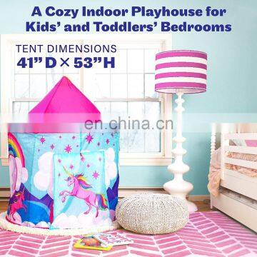 Unicorn Toys for Girls Indoor Princess Castle Kids Play Tent,Children Toy Tent Play House photo-2