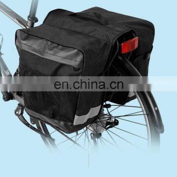 Polyester Travel Bicycle Bag Double Pannier Hanging Seat Bike Saddle Bag