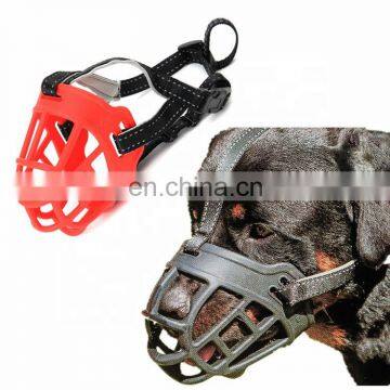 Prevent Biting Chewing and Barking Soft Basket Silicone muzzle for dog