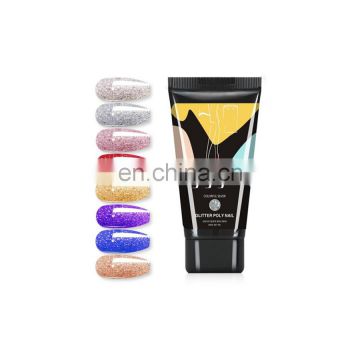 2021 newest Women fashion glitter poly gel 15ml nails extension fast shipping