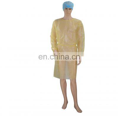 CE AAMI PB70 LEVEL 2 impervious yellow waterproof gown