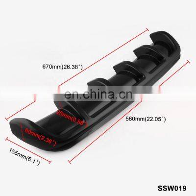 Universal Black Car Rear Bumper Body Kit Shark Chin Spoiler Lip Diffuser Trim Cover AF-ZLB04C67 photo-4