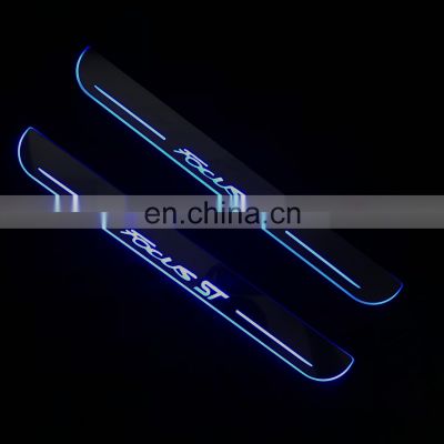 Led Door Sill Plate Strip step light door decoration step for ford focus st dynamic sequential style