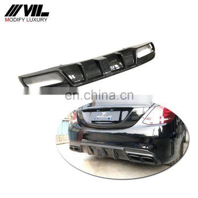 Carbon Fiber Rear Bumper Spoiler Diffuser for Mercedes Benz C class W205 C43 AMG Sedan 4-Door 2015-2020