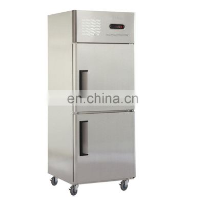 Stainless Steel Restaurant Kitchen 2 Door Upright Commercial Refrigerator