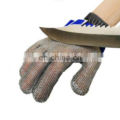 RTS Stainless Steel Gloves Cut Resistant Steel Wire Mesh Working Knuckle  Butcher Gloves Anti Cutting Protect Hands knife Glove