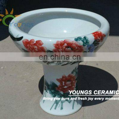 A Lot Of Chinese Jingdezhen Porcelain Pedestal Fish Bowl Tanks