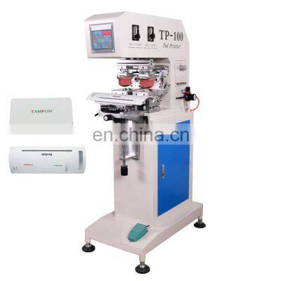 Manual samll tampography pneumatic silicone 2 color factory price pad printing machine